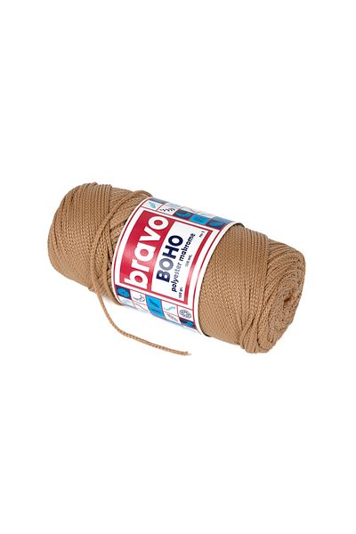 Bravo Boho Polyester Macrame Yarn 100 Gr 3 mm 32 Camel