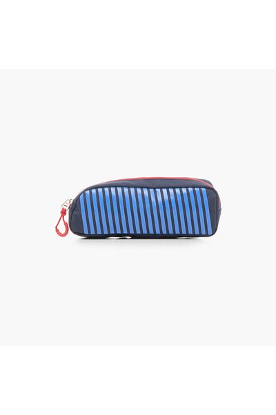 Red Bull Red Bull Striped Pencil Pouch with Zip Closure