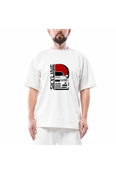 Z zepplin Skyline Oversize White T-Shirt