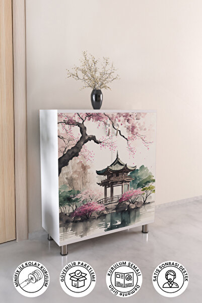 hediye kapında Dragon Pergola 4 Raflı Çok Amaçlı Ayakkabı Dolabı Antre Hol Ay...