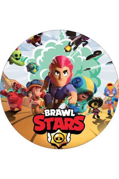 BatıDoğu Brawl Stars Yuvarlak Pasta Yenilebilir Resim Baskı 20 cm