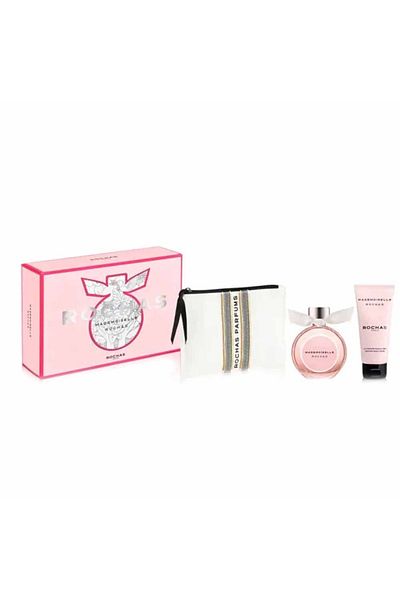 ROCHAS Mademoiselle for Women Set Eau De Parfum 90 Ml with Body Lotion 100 Ml with Pouch