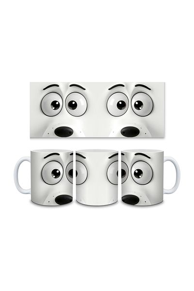 IŞILAY PROMOSYON Sarcastic Dog Face 3D Ceramic Mug Cup