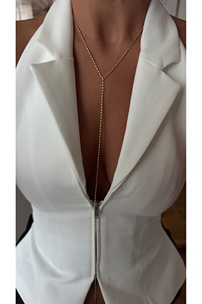 Vi store Çelik Gold Badem Y Kolye