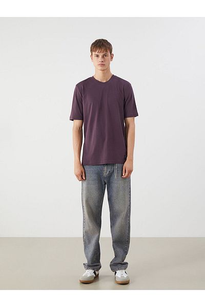 LC Waikiki New Season Crew Neck Combed Cotton Men's T-Shirt - S5N342Z8