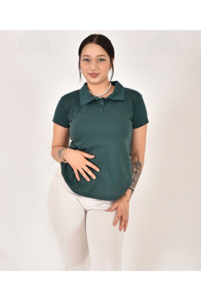 Pollux Women's Polo Neck Half Button T-Shirt