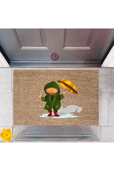Angoravi Door Mat Decorative Digital Printing Rain P-2432