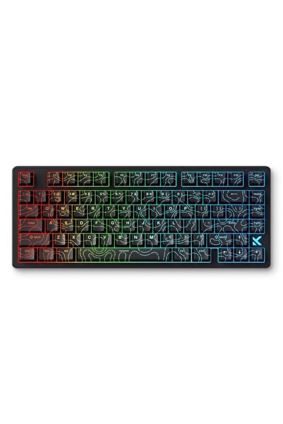 MCHOSE Jet75 E-sport Black Topographic %75 Hall Effect Starburst Manyetik Switch 8K Hz Gaming Klavye