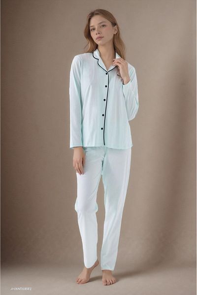 Pierre Cardin Set de pijamale pentru femei, din bumbac, modal, cu patchwork, Q9P4K3I6KER
