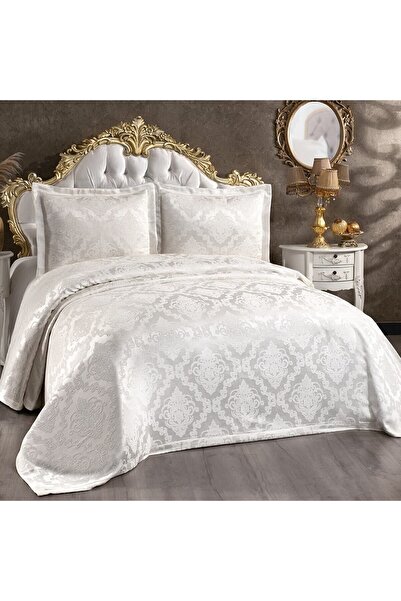 bursa çeyiz Helios Cream Double Chenille Pique Bedspread