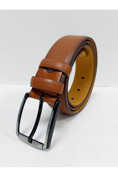 Gesa Men's Classic Faux Leather 3.5 cm Belt
