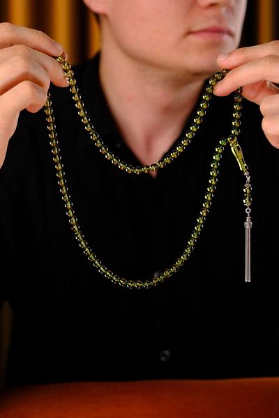 dergah tesbih Special Silver Design 99% Drop Amber Prayer Beads (Amber), (مسبحة قطرة كهريبار)
