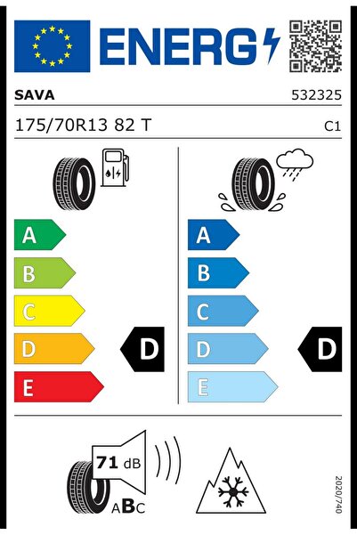 SAVA 175/70R13 82T Adapto MS Oto Dört Mevsim Lastiği (Üretim:2025)