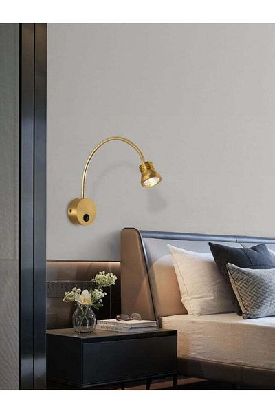 Moonlight Lighting Spiral 518-003 LED Wall Light with 3 Dimmable Brightness Levels | Elegant Gold Finish for Modern Int