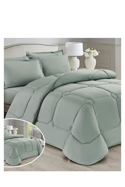 smart home Luxury summer bedspread, double-sided system, 6 pieces, double size (250 x 230 cm), 320 stitches, microfiber