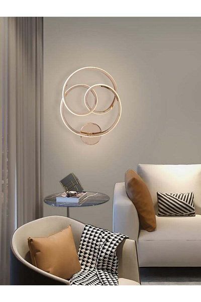Moonlight Lighting Modern 6547-GD Wall LED Light with 3-Level Brightness – Elegant Gold Design for Bedrooms and Livin