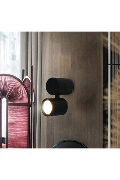 Moonlight Lighting Wall-Mounted F506 Adjustable Spotlight LED Wall Lamp for Bedroom and Living Room - Black