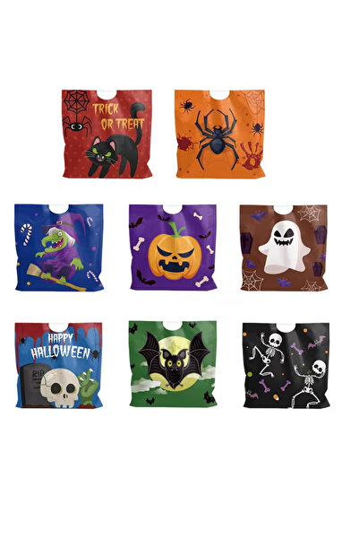 Azexcy Set 24 pungi pentru Halloween Azexcy, 16.5 x 16.5 cm, multicolor