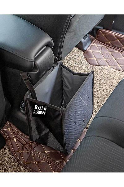 RevuBaby Car Trash Can Foldable Garbage Bin,Waterproof Leakproof Storage Bag with Strap Auto Trash Can