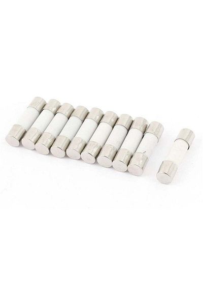 Generic 10 قطع من أنابيب الصمامات الخزفية سريعة النفخ F10A 250 فولت 10 أمبير 5 مم × 20 مم