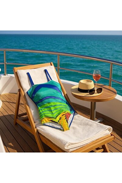 TooHot Women's Multicolored Strapless Strap Lined Fixed Cup Gathered Swimsuit