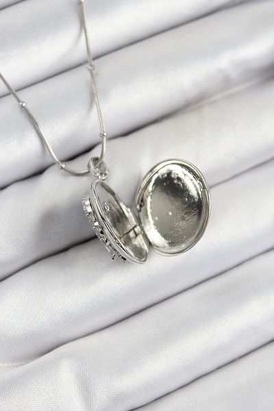 SeyCey.co 316L Steel Chain Openable Phoenix Model Zircon Stone Silver Color Women's Necklace