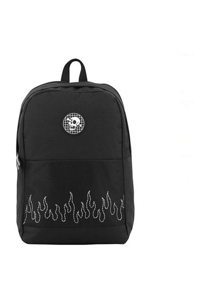 OEM Black Backpack with Flame Design - My Way