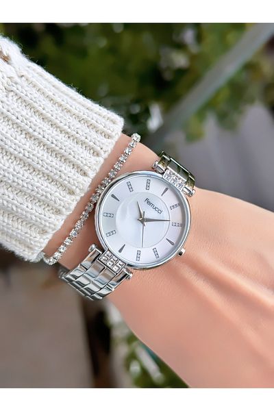 Ferrucci Steel Cord Women's Wristwatch 3 Atm Waterproof with 2 Years Warranty Mechanism