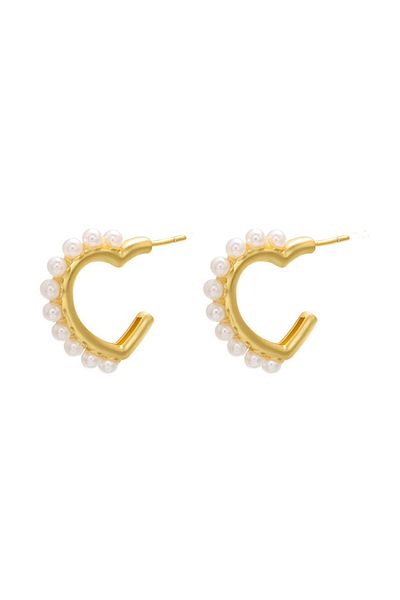 Glaren Pearl Heart Women's Earrings