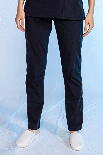 Pratik Medikal بنطلون بيطري مخصص باللون الأزرق الداكن، مقاوم للريش، طارد للسو...