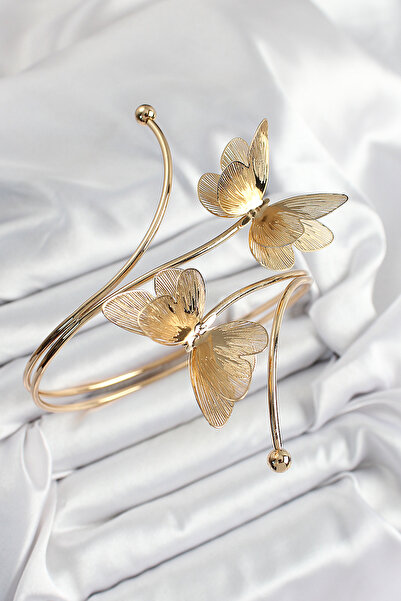Clariss Brass Butterfly Model Gold Color Women's Pazu Bracelet