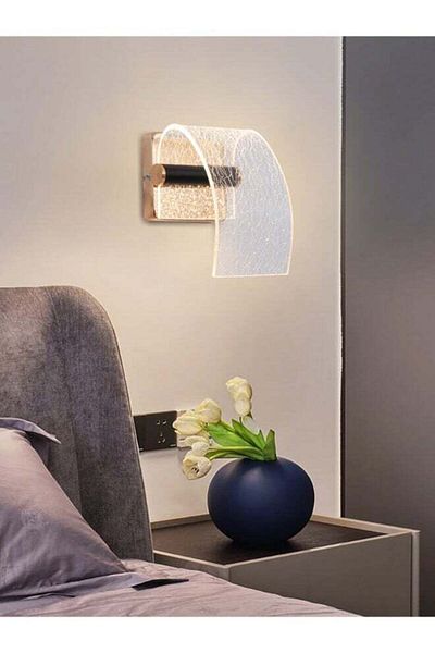 Moonlight Lighting Modern Gold LED Wall Lamp 7212 - 20 cm, 24 Watt, 3 Lighting Levels, Elegant & Adjustable Light for L