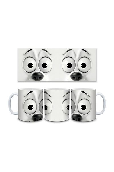 IŞILAY PROMOSYON Sarcastic Dog Face 3D Ceramic Mug Cup