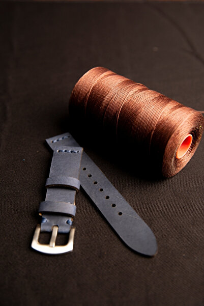 Derycraft 22mm El Yapımı Deri Saat Kordonu – Tek Kat Minimal Hakiki Deri Kayış