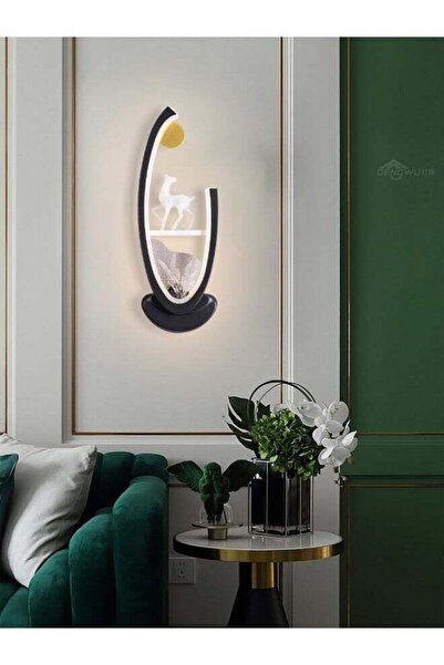 Moonlight Lighting مصباح حائط LED كريستالي ذهبي فاخر 7756-W مع سطوع ثلاثي الم...