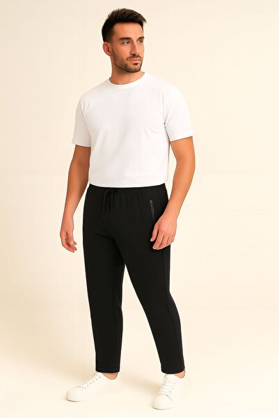 ZİYMO Ανδρικό αθλητικό παντελόνι Lycra με τσέπη με φερμουάρ