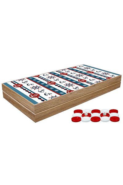 Sera Oyun Aletleri Classic Marine Backgammon (Product Dimensions (a): 48.0cm X 24.0cm X 6.5cm = 18.9'' X 9.45'' X 2.56'')