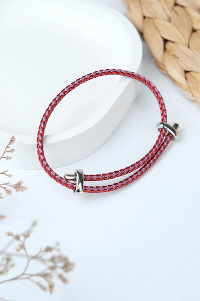 Jack Ferrero Silver Steel / Unisex Colorful String Bracelet (Adjustable)