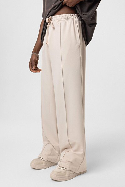 VAMOSCLO Λεπτομερής ραφή oversized Φούτερ Αθλητικό Παντελόνι Πέτρα