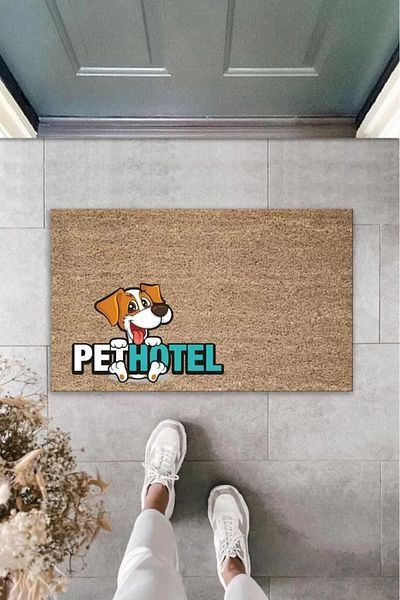 Home Digital Printed Pet Hotel Door Mat with Brown Dog - K-2026