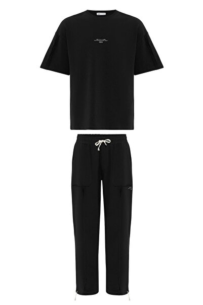 VAMOSCLO με τύπωμα Σετ αθλητικής φόρμας Stoper Μαύρο