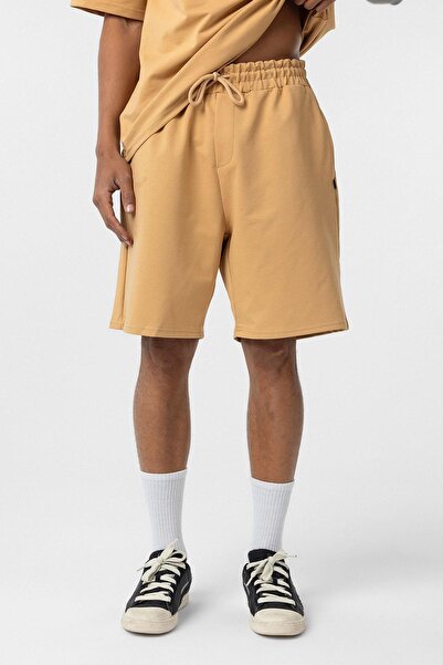 VAMOSCLO Basic Oversize Shorts Set Mustard