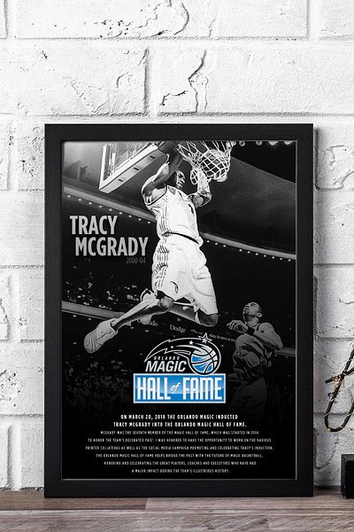 Saturn Tracy Mcgrady Framed Painting - Basketball Nba Poster Painting