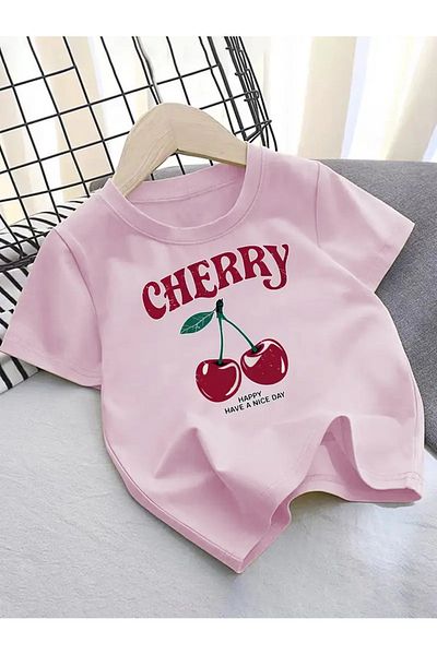 Touz Moda Μπλουζάκι μεγάλου μεγέθους Unisex Cherry Kids Design
