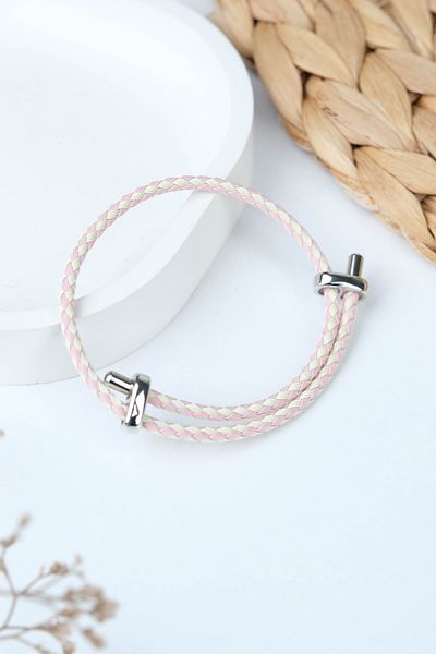 Jack Ferrero Silver Steel / Unisex Colorful String Bracelet (Adjustable)