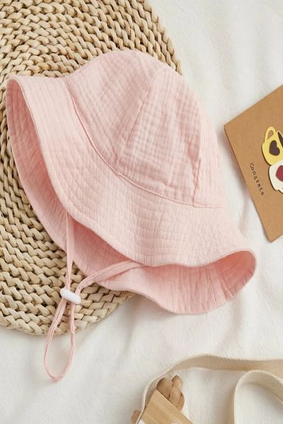 BEBİS Summer Muslin Baby Hat 100% Cotton 0-2 Years