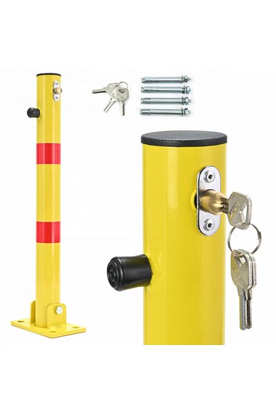 ORYX Parking Bollard Manual Yellow Red Reflective 60cm SN1822