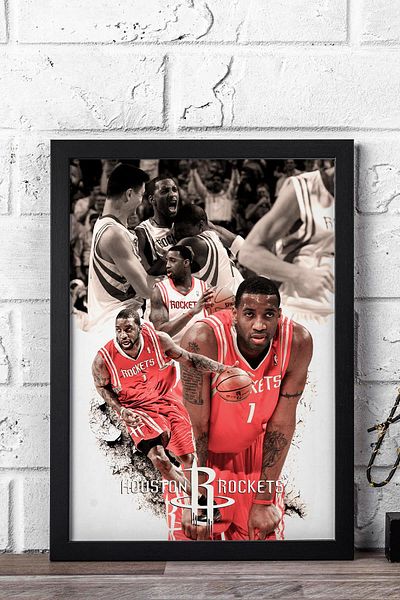 Saturn Tracy McGrady Pictură înrămată - Pictură poster NBA de baschet
