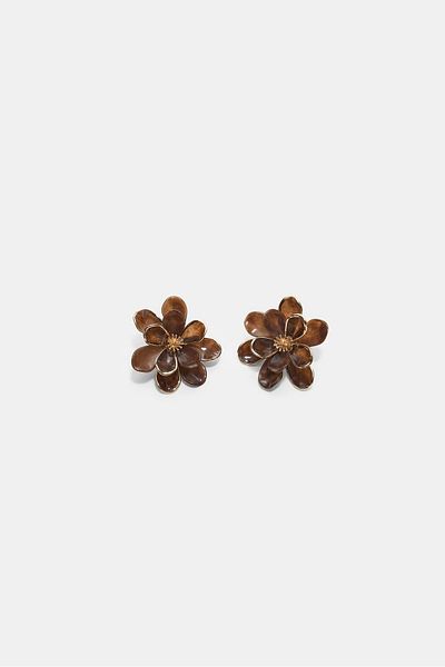 Stradivarius Flower petal earrings