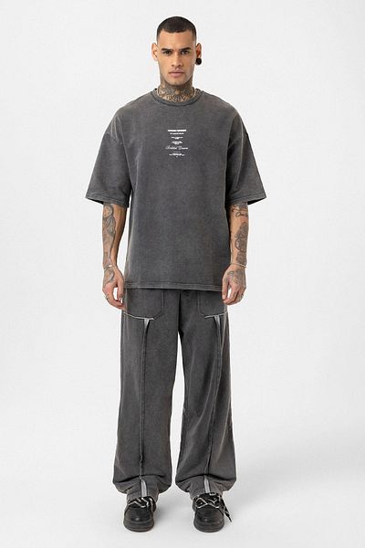 VAMOSCLO Washable Printed Oversize Tracksuit Set Black